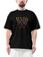 Wolverine Logo Oversize Siyah Tişört 1