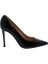 Hakiki Deri Sıyah-Kırmızı Ayakkabı Stiletto 2536 05 BD34-43 1