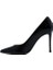 Hakiki Deri Sıyah-Kırmızı Ayakkabı Stiletto 2536 05 BD34-43 2