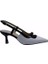 Hakiki Deri Krem-Sıyah Ayakkabı Stiletto 9841 110 1