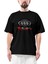 F1 Audi Logo 3D Oversize Siyah Tişört 1