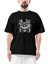 Guns N Roses Vintage Dameged Oversize Siyah Tişört 1