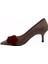 Hakiki Deri Capucıno-Kırmızı Ayakkabı Stiletto 9841 83 2