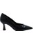 Hakiki Yılan Deri Sıyah Ayakkabı Stiletto 9841 109 Yln 1