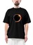 Solar Eclipse Oversize Siyah Tişört 1