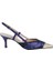 Hakiki Deri /tekstil Mor-Altın Ayakkabı Stiletto 9841 59 1