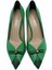 Hakiki Deri Yesıl Ayakkabı Stiletto 9841 115 3