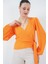 0441 Anvelop Örme Bluz - Turuncu 3