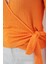 0441 Anvelop Örme Bluz - Turuncu 4
