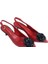 Hakiki Deri Kırmızı-Sıyah Ayakkabı Stiletto 9841 92 V1 3