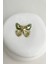 Taş Detaylı Sedefli Kelebek Broş (4cm) 2