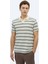 Lacivert Çizgili Polo Yaka Pamuk Karışımlı T-Shirt 1