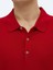 Kırmızı Polo Yaka Düz Örgü Triko 4