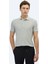 Açık Haki Baskılı Polo Yaka Pamuk Karışımlı T-Shirt 1
