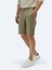 Vizon Düz Dokuma Slim Fit Casual Pamuk Karışımlı Bermuda 3