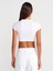 31810 Bisiklet Yaka Crop T-Shirt-Bej 2