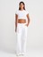 31810 Bisiklet Yaka Crop T-Shirt-Bej 4