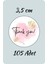 Thank You Sticker Teşekkürler Etiketi Kargo Ambalaj Paketleme 3,5 cm 105 Adet Kuşe Yapışkanlı Parlak 3