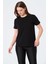 Giyim Oversize Bisiklet Yaka Kısa Kollu Tişört Siyah 2