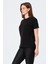 Giyim Oversize Bisiklet Yaka Kısa Kollu Tişört Siyah 3