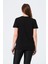 Giyim Oversize Bisiklet Yaka Kısa Kollu Tişört Siyah 5