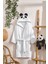 Çocuk Bornozu Panda Temalı - %100 Pamuk, Kapüşonlu, Unisex, Yumuşak ve Su Emici 1