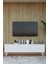 Modern Beyaz 3 Kapaklı Tv Ünitesi 140 Cm Geniş Depolama Alanı, Salon, Fonksiyonel Tv Sehpası 1
