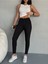 Kadın Siyah Yüksek Bel Skinny Esnek Likralı Tayt Pantolon 4