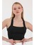 Kadın Siyah Sırt Detaylı Crop Top BLZ-00099 4