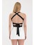 Kadın Siyah Sırt Detaylı Crop Top BLZ-00099 5