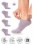 Bambu Kadın Sneaker Renkli Çorap Dikişsiz Görünmez Bilekte Spor Çorap Premium 4'lü Paket 1