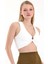 Kadın Beyaz Halka Detaylı Crop Top BLZ-00353 4
