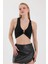 Kadın Siyah Halka Detaylı Crop Top BLZ-00353 1