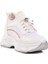 Beyaz Yüksek Taban Kadın Sneaker 6064 Z 1