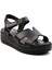 Siyah Leather Kadın Sandalet K05552008503 2