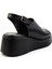 Siyah Leather Kadın Sandalet K05359032103 3