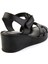 Siyah Leather Kadın Sandalet K05552000503 3