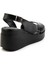 Siyah Leather Kadın Sandalet K05359032503 3