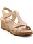 Bej Leather Kadın Sandalet K05552006003 2