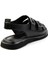 Siyah Leather Kadın Sandalet K05359032403 3