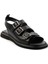 Siyah Leather Kadın Sandalet K05359032403 2