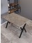Yemek Masası Avenza Living 80*120 Kütük Model Metal Ayak Mutfak Ofis Balkon Dekoratif Masa 3