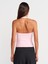 21052 Halter Yaka Top-Toz Pembe 2