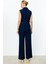 Köprülü Bol Paça Pantolon Lacivert 04124 2