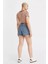 % 100 Pamuk Relaxed Fit Yüksek Bel Denim Short Bayan Short A1965 2