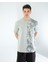 Oversıze Unisex Baskılı T-Shırt Grey 2