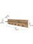 Ahşap Raflı Duvar Askılığı 5 Kancalı Portmanto Askı Anahtarlık Askısı Banyo Giriş Hol İçin 70 cm 5