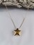 Kadın Gold Renk Estrella 316 L Çelik Kolye 2