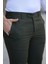 Erkek Koyu Haki Slim Fit Kaliteli Esnek Likralı Bilek Boy Kumaş Pantolon 3