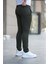 Erkek Koyu Haki Slim Fit Kaliteli Esnek Likralı Bilek Boy Kumaş Pantolon 4
